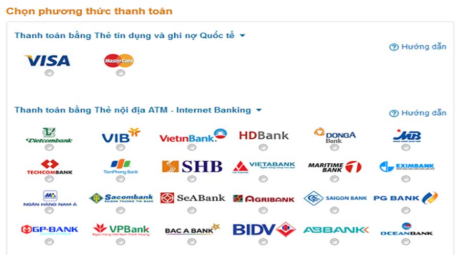 Cập nhật thêm hình thức thanh toán trực tuyến tại Mỹ Phẩm Tóc Nhập Khẩu