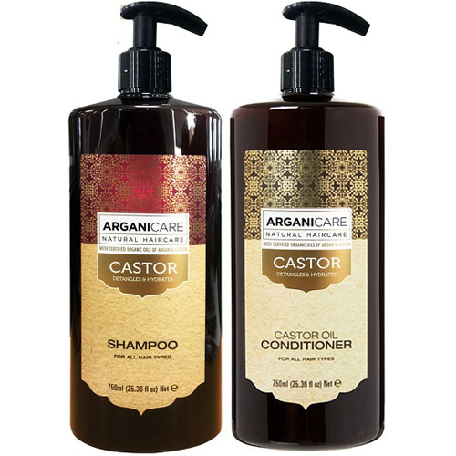 DẦU GỘI XÃ DƯỠNG ẨM PHỤC HỒI & CHỐNG RỤNG ARGANICARE CASTOR 750ML