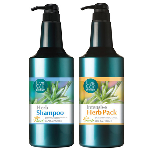 DẦU GỘI HẤP THẢO DƯỢC ĐẶC TRỊ TÓC HƯ TỔN LIVEGAIN INTENSIVE HERB PACK 1000ML