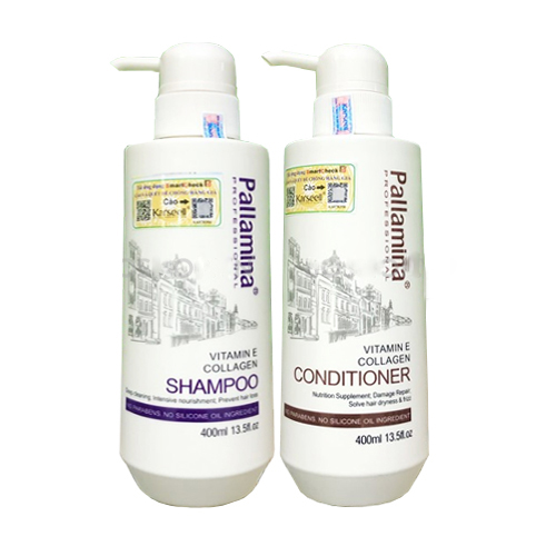 DẦU GỘI XÃ PHỤC HỒI TÓC HƯ TỔN PALLAMINA COLLAGEN KERATIN 400ML