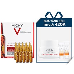COMBO LIFTACTIV SPECIALIST AMPOULE GLYCO C DƯỠNG SÁNG DA, MỜ THÂM NÁM BAN ĐÊM