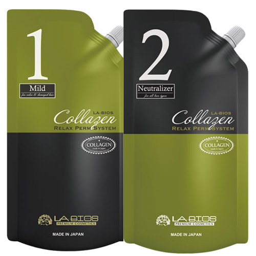 THUỐC UỐN - DUỖI TÓC CAO CẤP COLLAGEN LABIOS SIÊU BÓNG MƯỢT 400ML