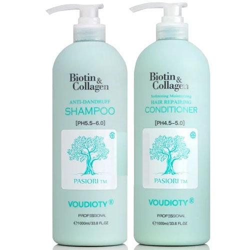 DẦU GỘI XẢ VOUDIOTY BIOTIN COLLAGEN ANTI DANDRUFF (2021) TRỊ GÀU VÀ NGĂN RỤNG TÓC 1000ML