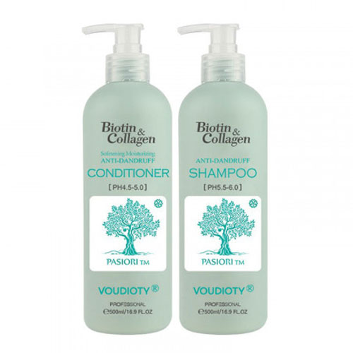 DẦU GỘI XẢ VOUDIOTY BIOTIN COLLAGEN ANTI DANDRUFF (2021) TRỊ GÀU VÀ NGĂN RỤNG TÓC 500ML