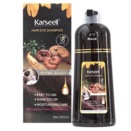 DẦU GỘI KARSEELL HAIR DYE PHỦ BẠC MÀU ĐEN 500ML