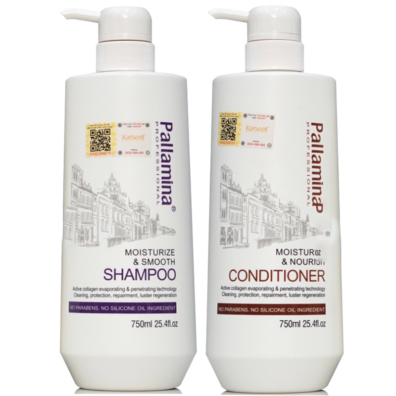 DẦU GỘI XÃ PHỤC HỒI TÓC HƯ TỔN PALLAMINA COLLAGEN KERATIN 750ML