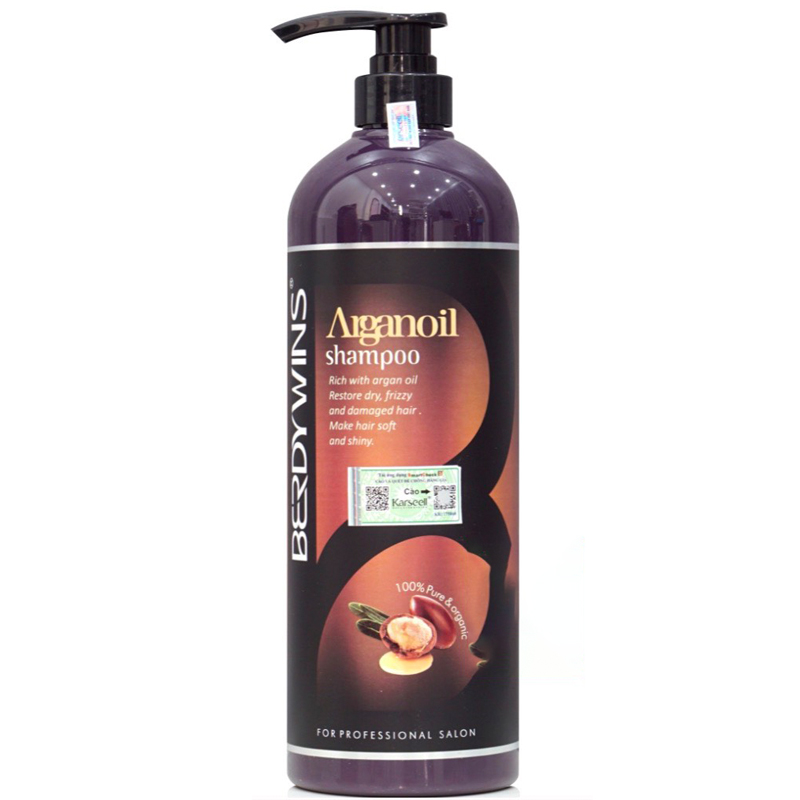 Dầu gội Berdywin phục hồi tóc hư tổn argan oil 1000ml
