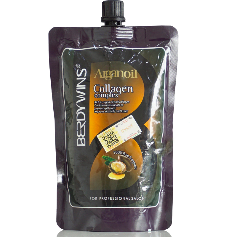 Hấp dầu Berdywins phục hồi tóc arganoil collagen complex 500ml