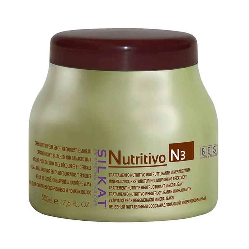 HẤP DẦU PHỤC HỒI TÓC BES HERGEN SILKAT NUTRITIVO 500ML