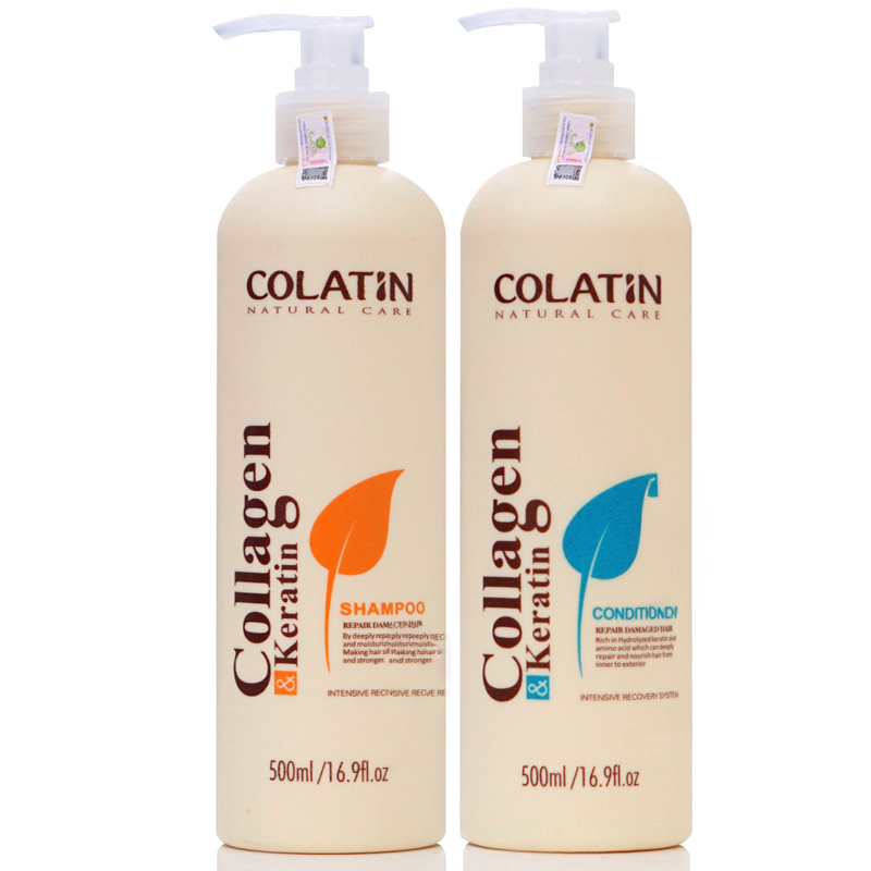 DẦU GỘI XÃ PHỤC HỒI TÓC HƯ TỔN COLATIN KERATIN 500ML