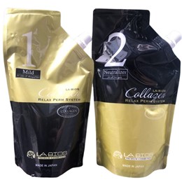 THUỐC UỐN - DUỖI TÓC CAO CẤP COLLAGEN LABIOS SIÊU BÓNG MƯỢT 400ML