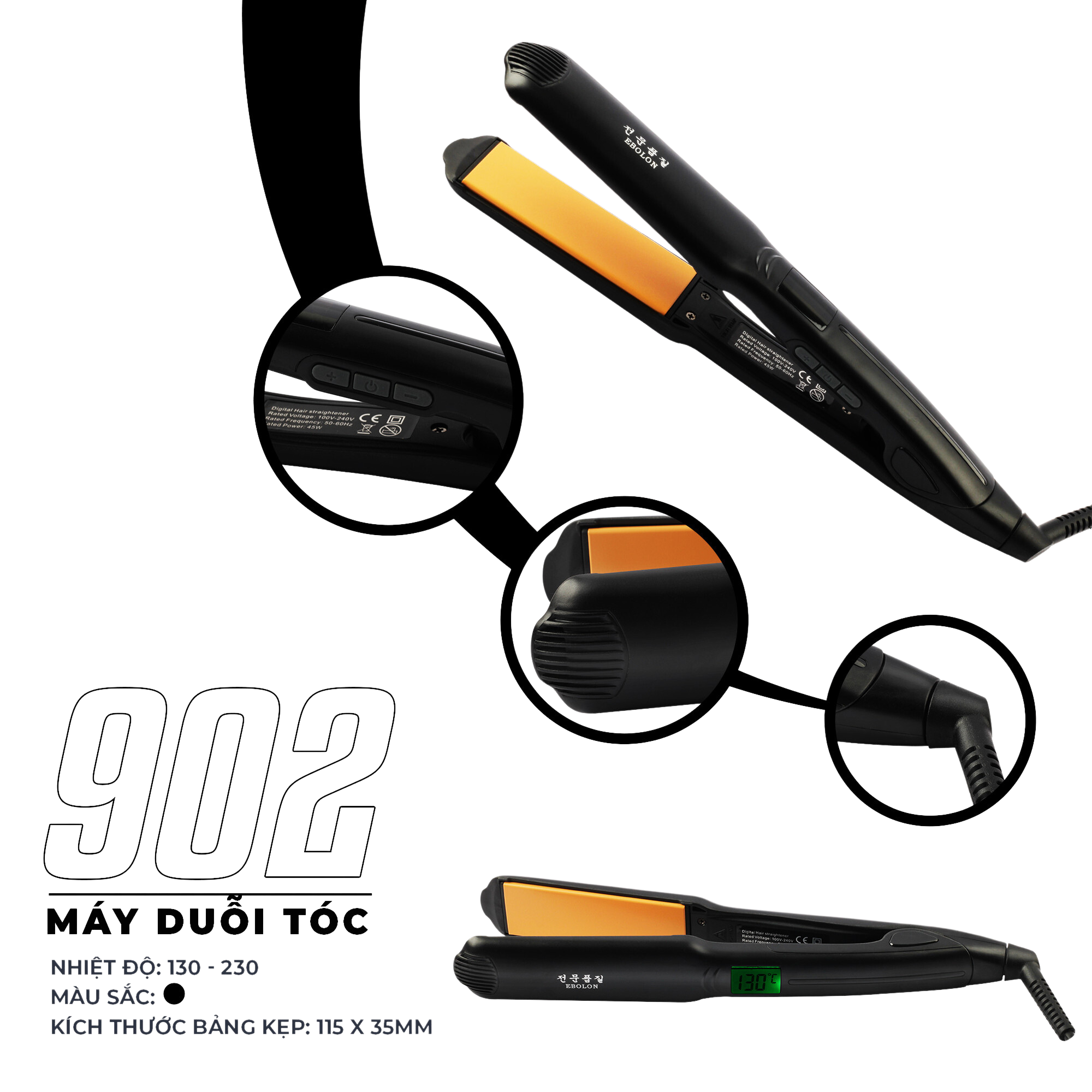MÁY KẸP DUỖI TÓC EBL-902