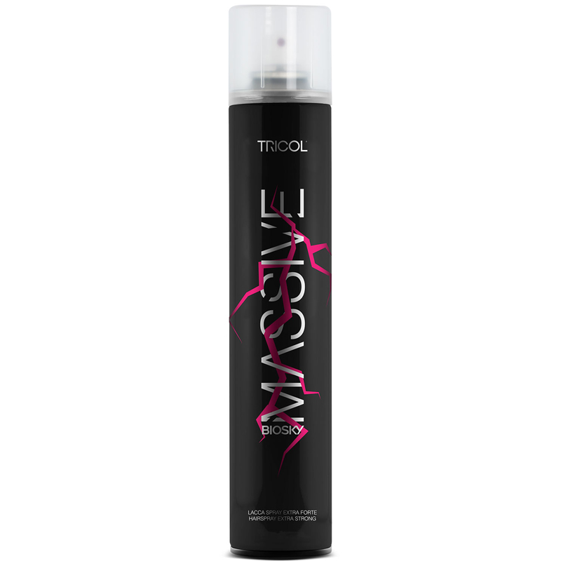 Gôm xịt tạo kiểu Tricol biosky massive extra giữ nếp tóc siêu cứng 750ml