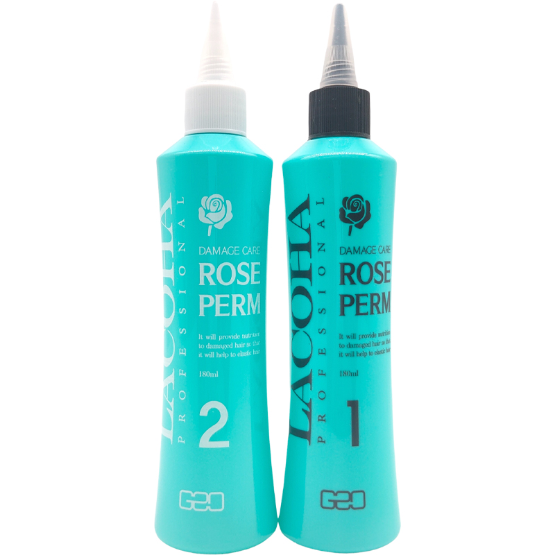 Thuốc uốn lạnh Lacocha dành cho tóc thường và hư tổn rose perm damage care 2x180ml