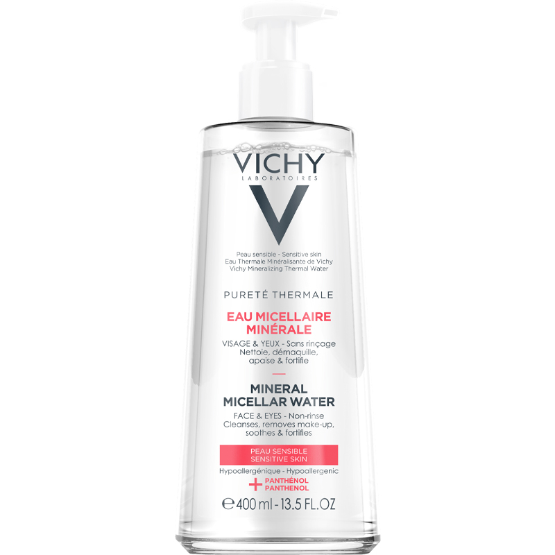 NƯỚC TẨY TRANG VICHY GIÀU KHOÁNG CHẤT CHO DA NHẠY CẢM PURETE THERMALE MINERAL MICELLAR WATER 400ML