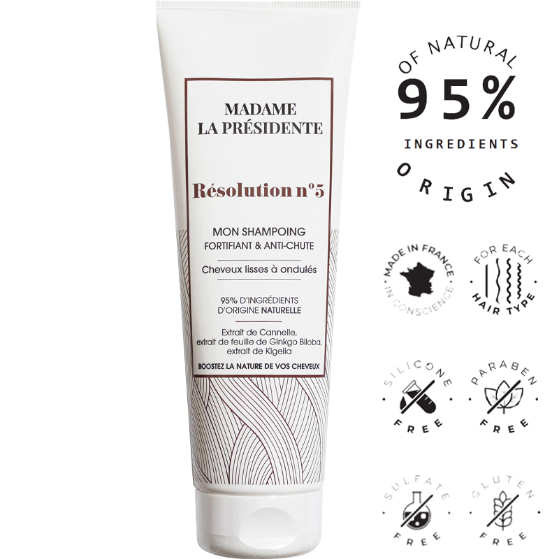 Dầu Gội Résolution N°5 ngăn rụng tóc dành cho tóc thẳng hoặc uốn nhẹ 250ml