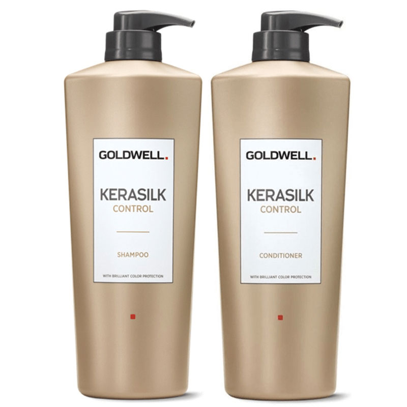 DẦU GỘI XẢ SUÔN MƯỢT GOLDWELL KERASILK CONTROL 1000ML