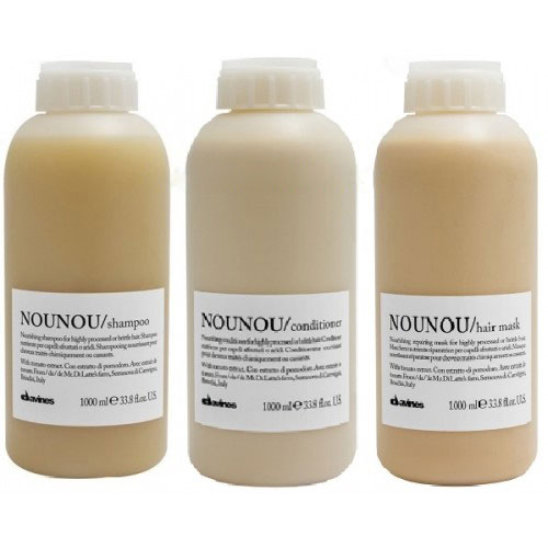 COMBO BỘ SẢN PHẨM NOUNOU DAVINES CHỮA TRỊ TÓC HƯ TỔN 1000ML