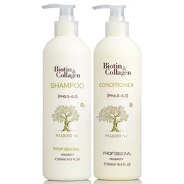 DẦU GỘI XẢ BIOTIN COLLAGEN PASIORI TRỊ RỤNG TÓC VÀ PHỤC HỒI SIÊU MỀM MƯỢT 500ML