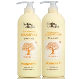DẦU GỘI XẢ BIOTIN COLLAGEN VOUDIOTY REPAIR (2021) PHỤC HỒI VÀ KÍCH THÍCH MỌC TÓC 1000ML