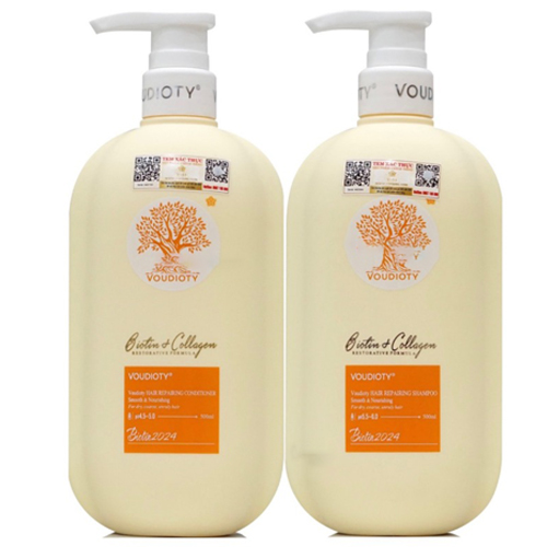 DẦU GỘI XẢ BIOTIN COLLAGEN VOUDIOTY REPAIR PHỤC HỒI VÀ KÍCH THÍCH MỌC TÓC 500ML