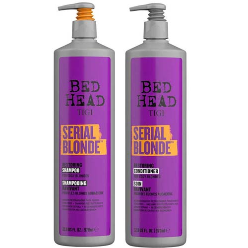 DẦU GỘI XẢ DƯỠNG MÀU TÓC NHUỘM TIGI BED HEAD SERIAL BLONDE 970ML