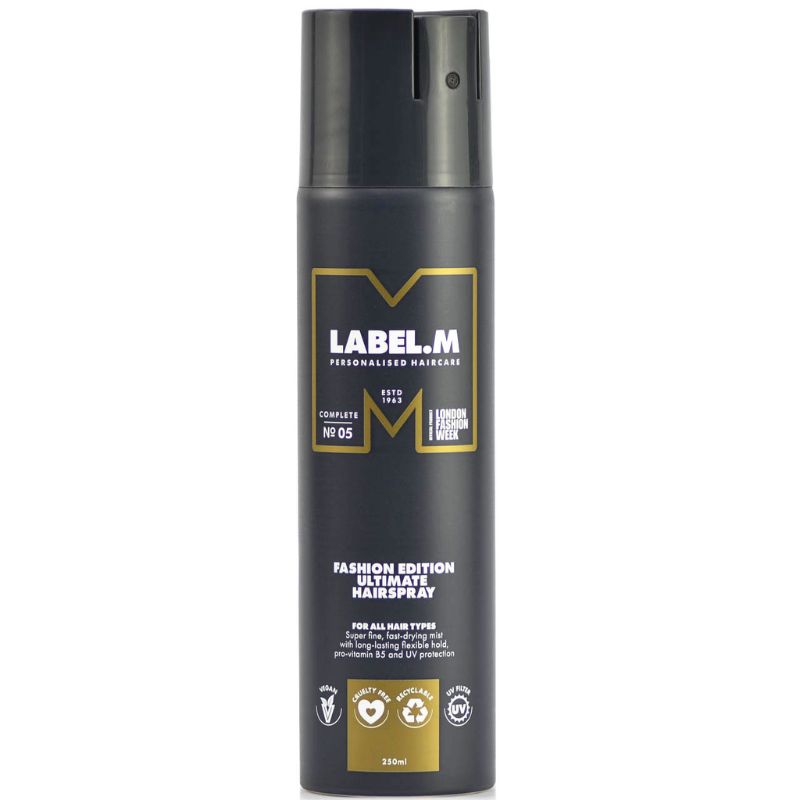 Xịt tạo kiểu Label.m giữ nếp tóc mềm mại Fashion Edition Ultimate Hairspray 250ml