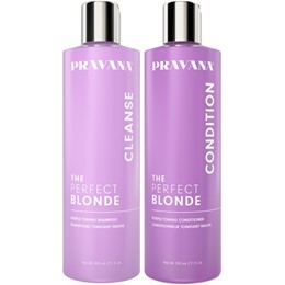 Dầu gội xả Pravana loại bỏ ánh sắc vàng The Perfect Blonde Purple Toning 325ml