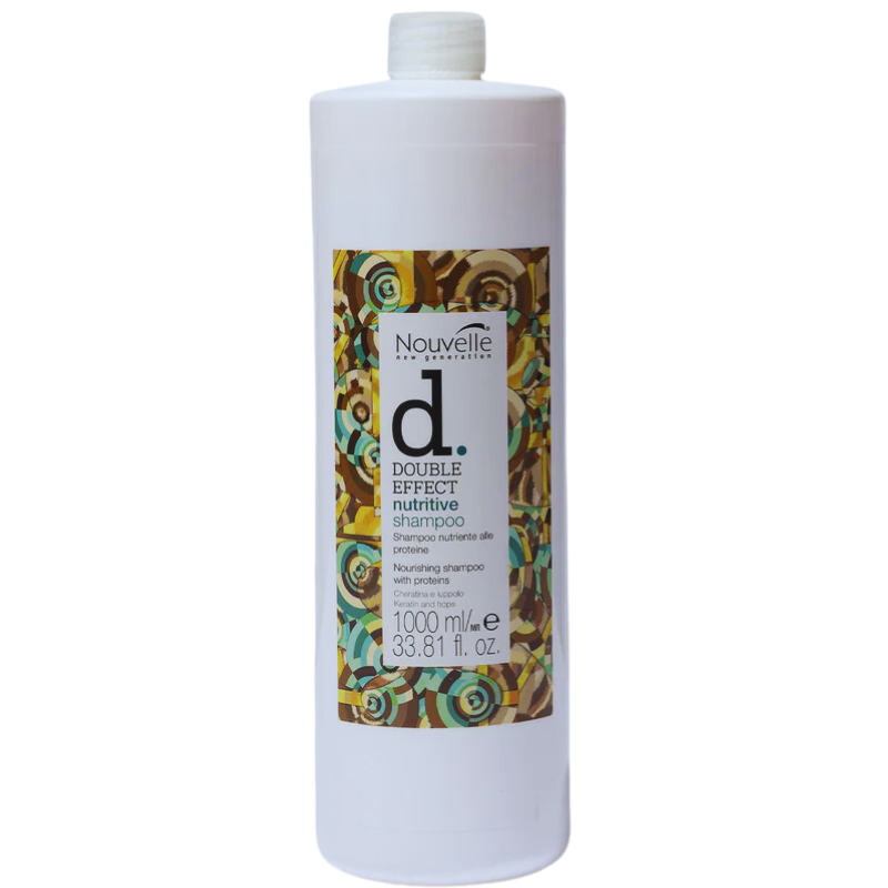 DẦU GỘI KERATIN& THẢO DƯỢC DƯỠNG TÓC HƯ TỔN NOUVELLE DOUBLE EFFECT NUTRITIV 1000ML