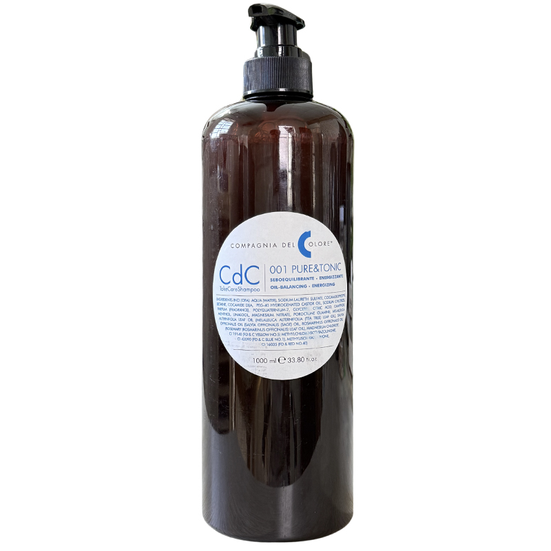 DẦU GỘI TRỊ GÀU, NGĂN RỤNG TÓC CDC DEL COLORE 001 PURE & TONIC 1000ML