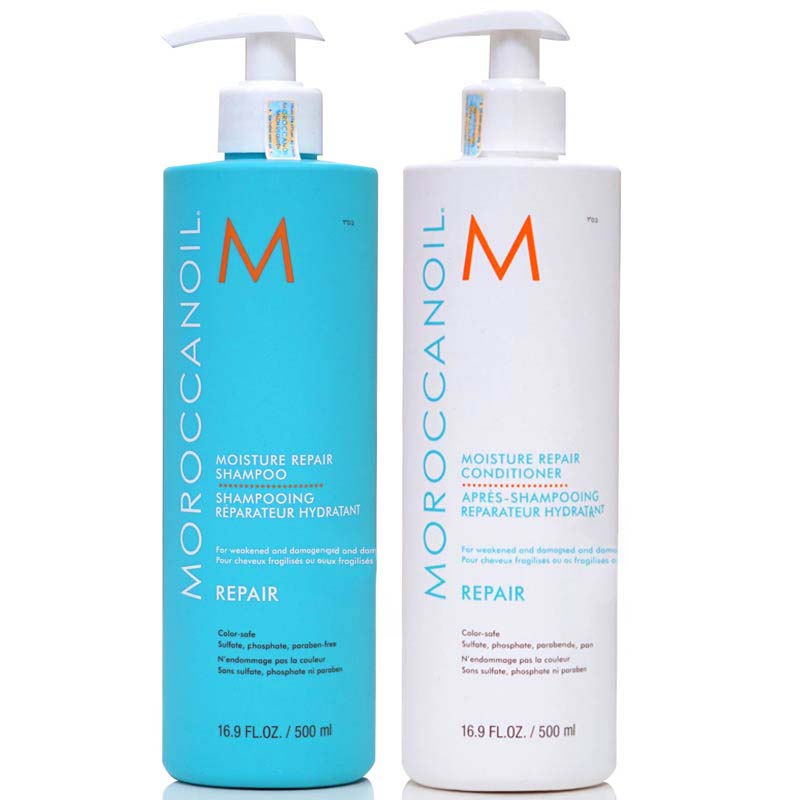 DẦU GỘI XẢ PHỤC HỒI ĐỘ ẨM DÀNH CHO TÓC YẾU VÀ HƯ TỔN MOROCCANOIL REPAIR 500ML