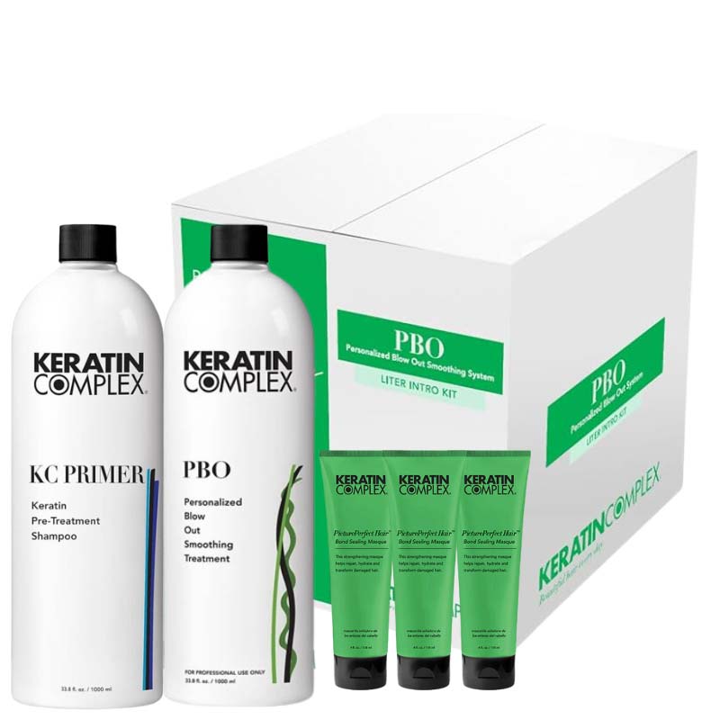 Bộ sản phẩm Keratin Complex PBO làm mượt tóc linh hoạt Blow Out Smoothing System 1000ml