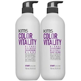 DẦU GỘI XÃ NÂNG SÁNG MÀU TÓC KMS COLORVITALITY BLONDE 750ML