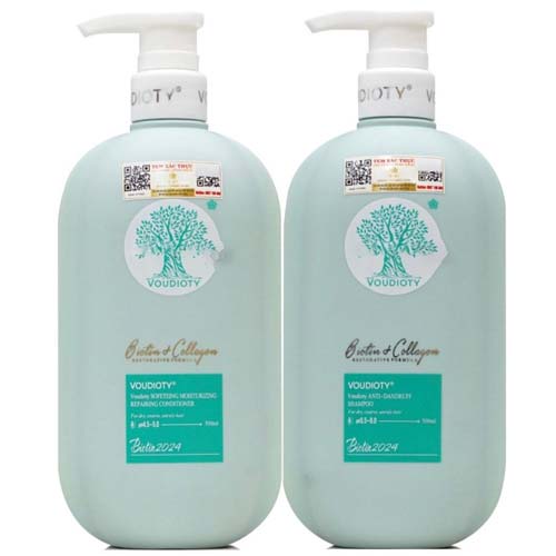 DẦU GỘI XẢ BIOTIN COLLAGEN VOUDIOTY TÓC, GÀU, KIỀM DẦU 500ML