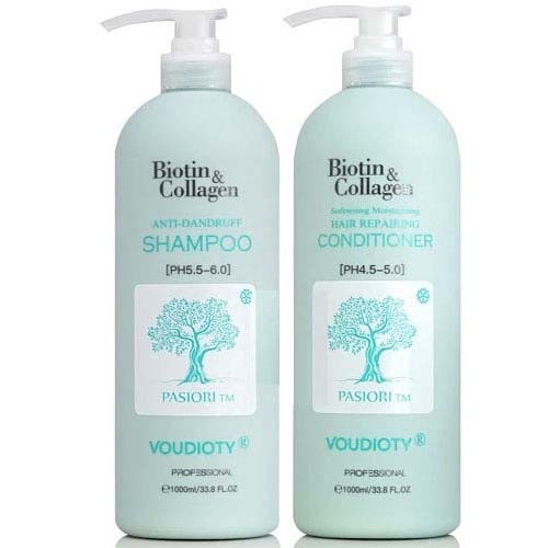 DẦU GỘI XẢ VOUDIOTY BIOTIN COLLAGEN ANTI DANDRUFF (2021) TRỊ GÀU VÀ NGĂN RỤNG TÓC 1000ML