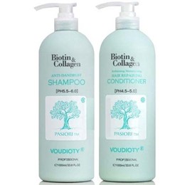 DẦU GỘI XẢ VOUDIOTY BIOTIN COLLAGEN ANTI DANDRUFF (2021) HỖ TRỢ TRỊ GÀU VÀ NGĂN RỤNG TÓC 1000ML