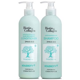 DẦU GỘI XẢ VOUDIOTY BIOTIN COLLAGEN ANTI DANDRUFF (2021) HỖ TRỢ TRỊ GÀU VÀ NGĂN RỤNG TÓC 500ML