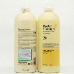 DẦU GỘI XẢ BIOTIN COLLAGEN VOUDIOTY REPAIR HỖ TRỢ PHỤC HỒI VÀ KÍCH THÍCH MỌC TÓC 1000ML