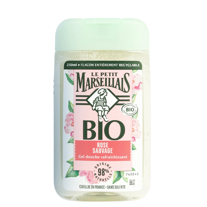 Sữa tắm Le Petit Marseillais 98% hữu cơ hương hoa hồng dại 250ml