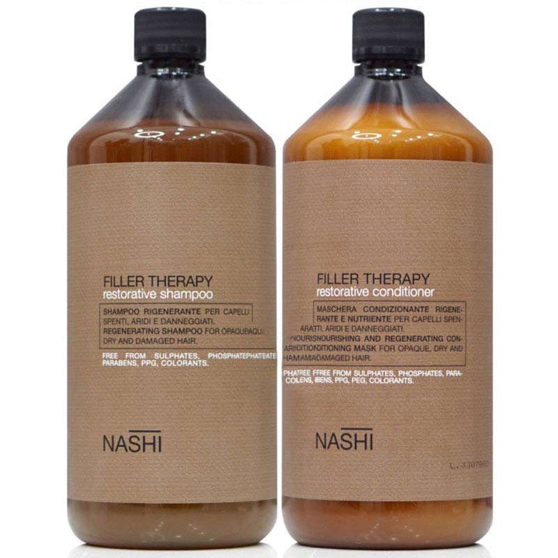 DẦU GỘI XẢ NASHI FILLER THERAPY TÁI TẠO DÀNH CHO TÓC KHÔ VÀ HƯ TỔN 1000ML DẦU GỘI XẢ NASHI FILLER THERAPY TÁI TẠO DÀNH CHO TÓC KHÔ VÀ HƯ TỔN 1000ML