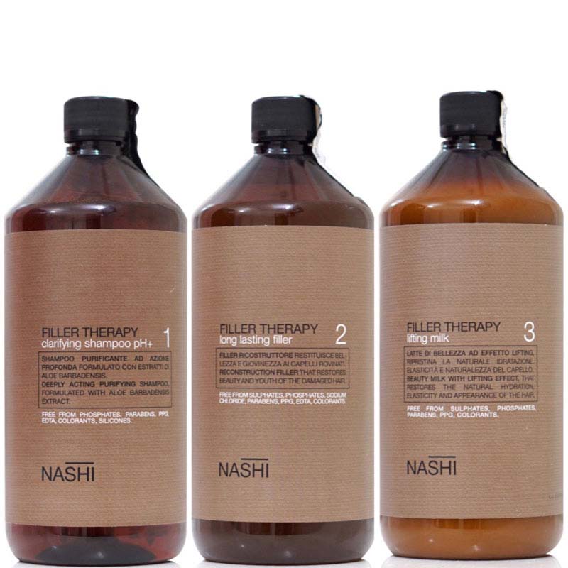 BỘ 3 SẢN PHẨM PHỤC HỒI TÓC HƯ TỔN NĂNG NASHI FILLER THERAPY 1000ML