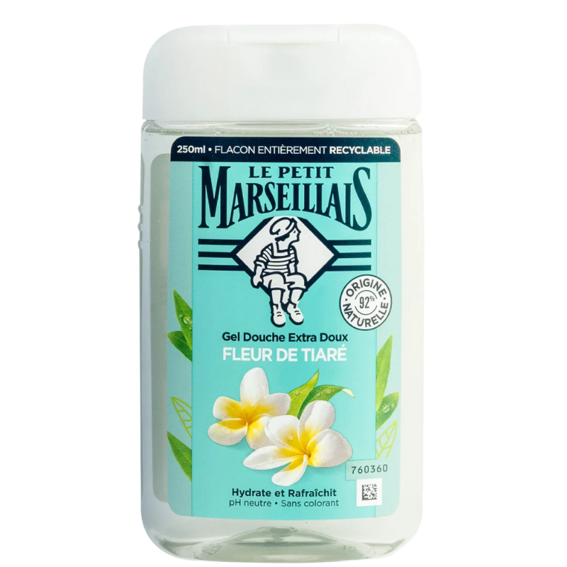 Gel tắm Le Petit Marseillais 92% hữu cơ chiết xuất hoa Tiare 250ml