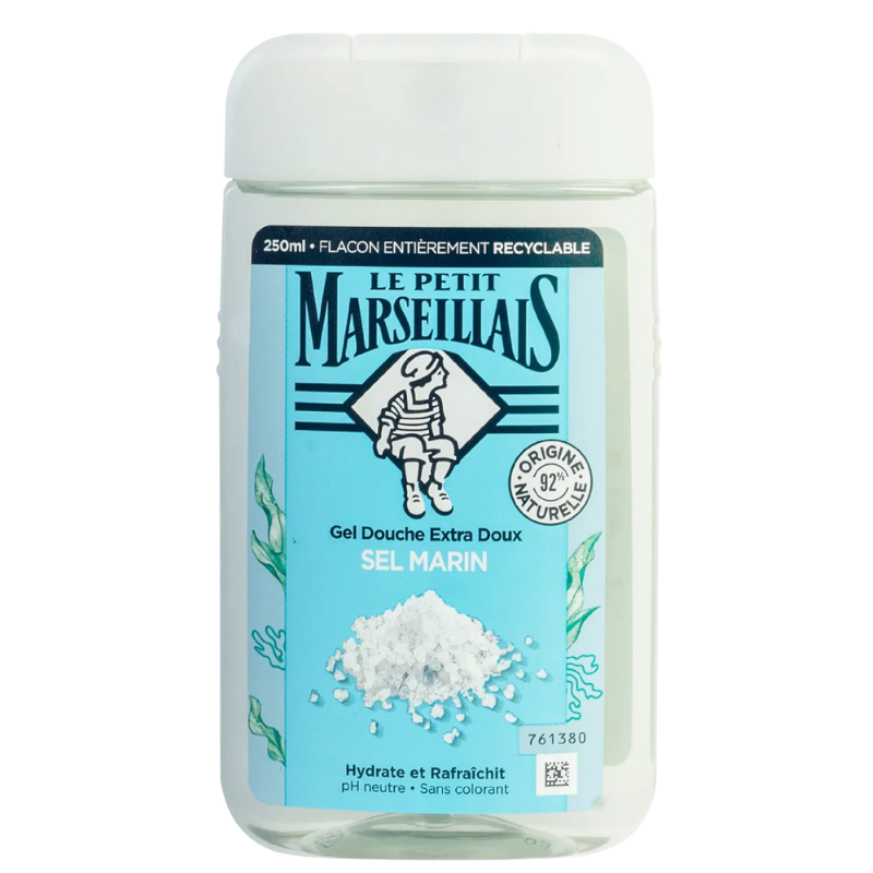 Gel tắm Le Petit Marseillais 92% hữu cơ chiết xuất muối biển 250ml