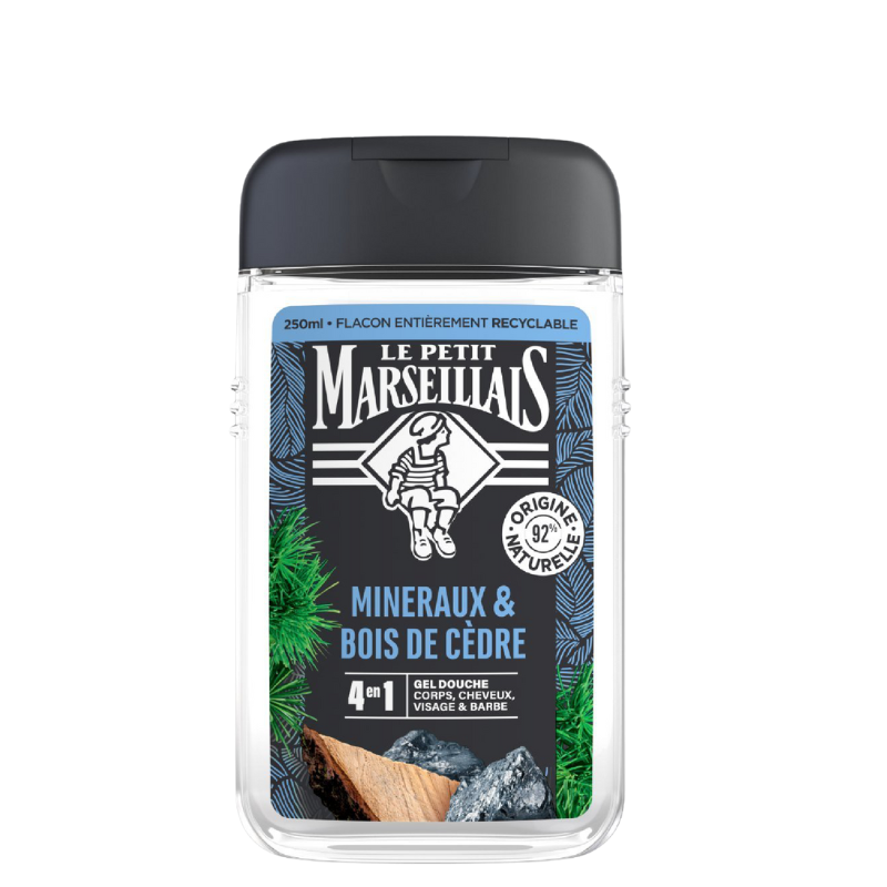 Sữa Tắm 92% Hữu Cơ Le Petit Marseillais 4in1 Khoáng Chất & Gỗ Hoàng Đàn 250ml