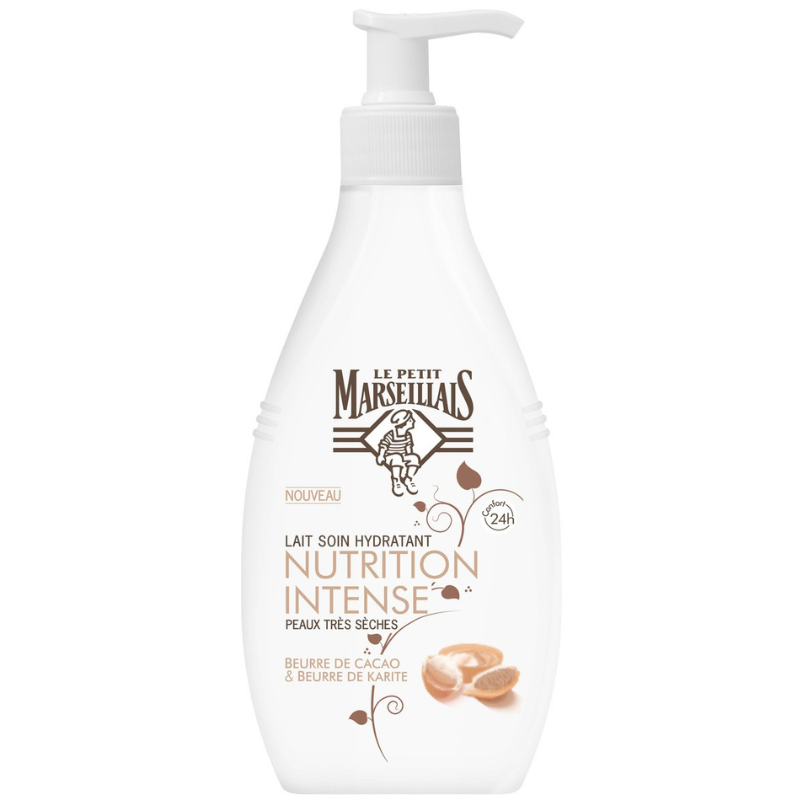 Sữa dưỡng ẩm Le Petit Marseillais 24h chiết xuất bơ ca cao, bơ hạt mỡ 250ml