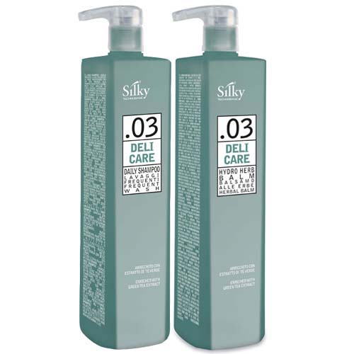 DẦU GỘI XÃ CHĂM SÓC TÓC SUÔN MƯỢT SILKY DELI CARE HIDRO HERB BALM 1000ML
