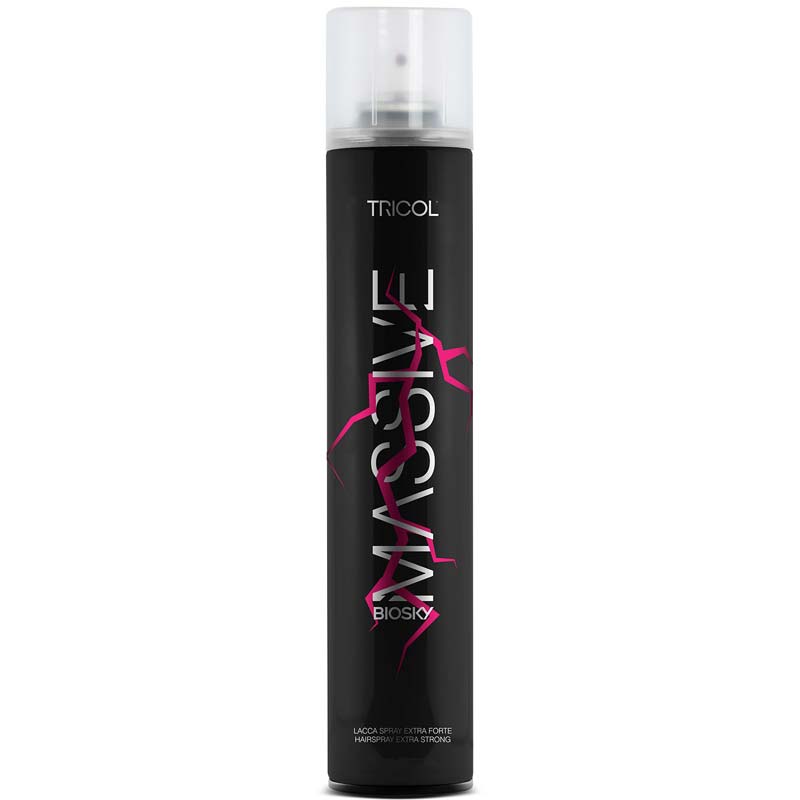 Gôm xịt tạo kiểu Tricol biosky massive extra giữ nếp tóc siêu cứng 750ml