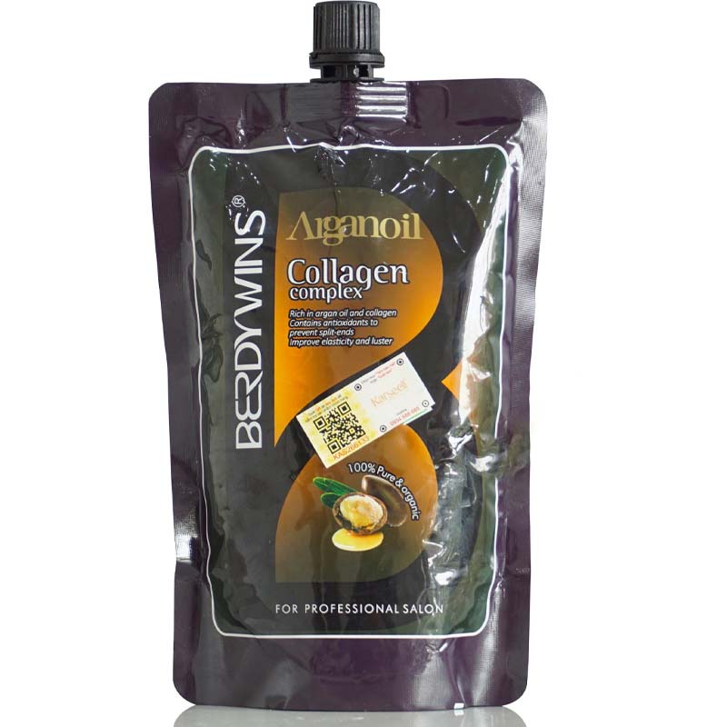 Hấp dầu Berdywins phục hồi tóc arganoil collagen complex 500ml