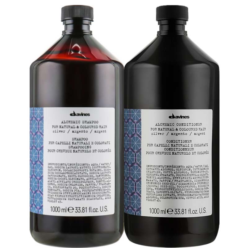DẦU GỘI XẢ DAVINES ALCHEMIC SILVER CHO TÓC NHUỘM SÁNG 1000ML