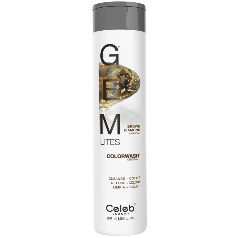 DẦU GỘI CELEB GEM LITES BROWN DIAMOND DÀNH CHO TÓC MÀU NÂU 244ML